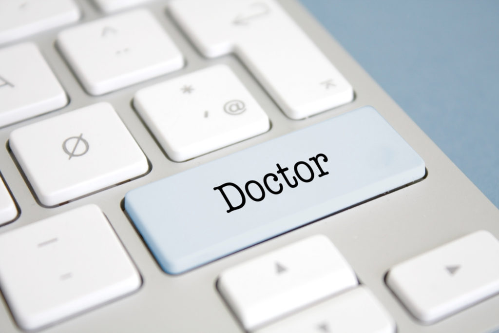 Doctor written on a keyboard